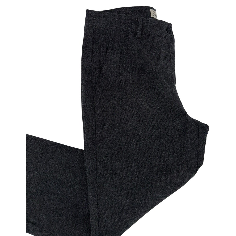 LL Bean Women's Trouser Pants Cotton Flannel Size 10 R Gray Lined 26" Inseam EUC - Picture 3 of 9